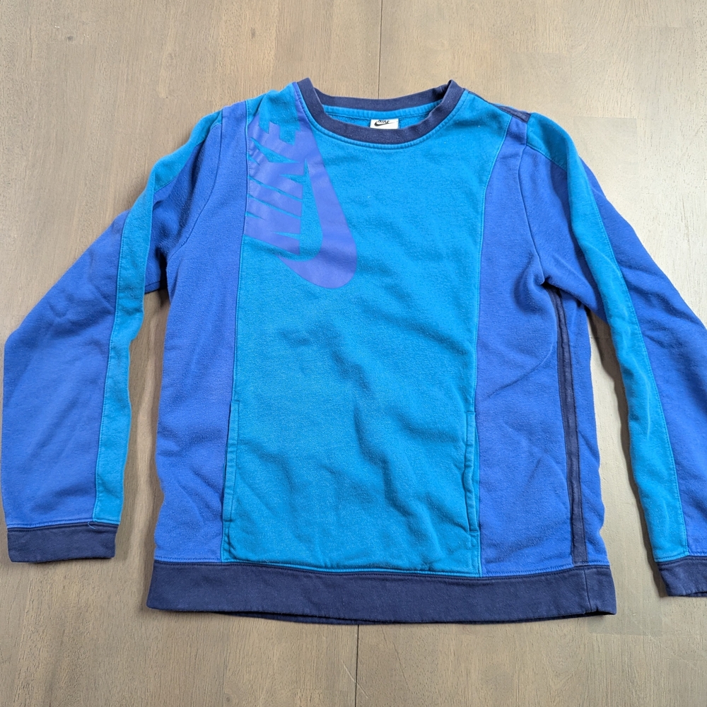 Nike Kids Dual Blue Crewneck Sweatshirt